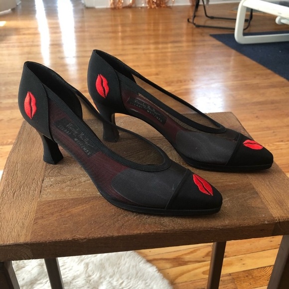 Stuart Weitzman Shoes - Stuart Weitzman x Nicole Miller Black Lips Heels